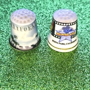 Movieland Wax Museum and California Palm Trees Thimbles